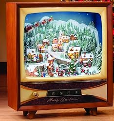 Amusements Life-Size Lighted Musical & Animated Retro Christmas Television Set