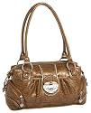 KATHY Van Zeeland Lip Locked Satchel,Bronze,