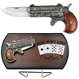 Wild Bill's Double Barrel Derringer knife - plaque display