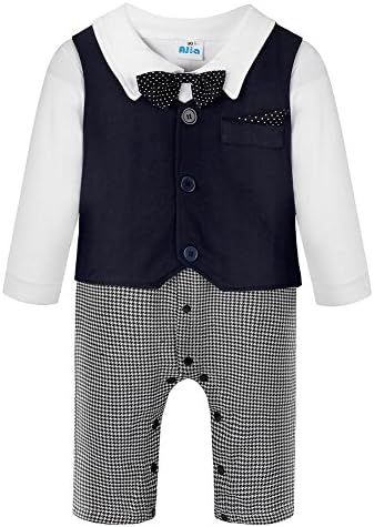 LEIDE Baby Boy's Romper 3Pcs Gentleman Formal Tuxedo Suits Clothes Set 2 Color