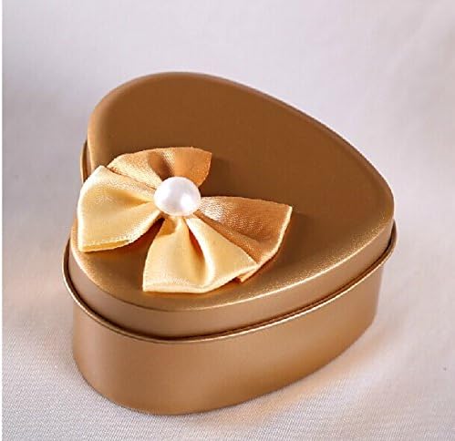 5 pcs FAVOUR BOXES LUXURY WEDDING GIFT SWEETS TABLE DECO CANDY HEARTY TYPE GIFT BOX (gold color)