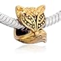 Cute Fox Golden Beads Charms Fits Pandora Chamilia Biagi Charms Beads Bracelet