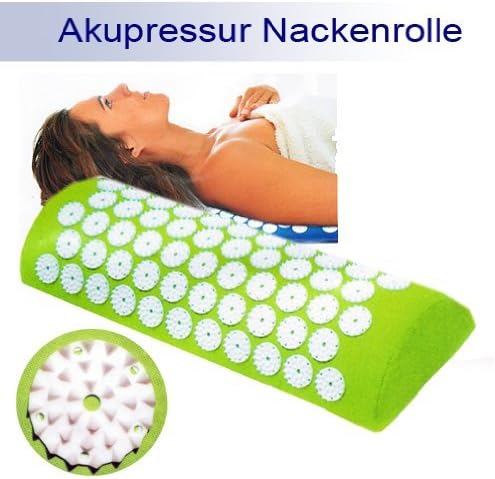 Shanti Accupressure Pillow Neck Roll Needle Cushion Iplikator 44x17 green by Liko