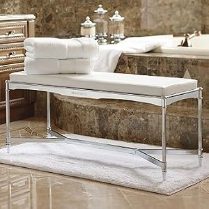 Belmont Vanity Bench - Polished Brass - Frontgate