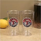 Texas Rangers Cups, Mugs & Shots : Tervis Tumbler Texas Rangers 2-Pack 16oz. Team Wordmark Tumbler Cups