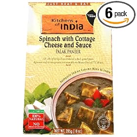 Kitchens Of India Ready To Eat Palak Paneer, Spinach With Cottage Cheese, 10-Ounce Boxes...