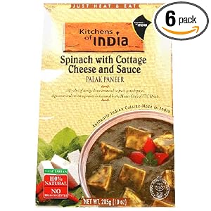 Kitchens Of India Ready To Eat Palak Paneer, Spinach With Cottage Cheese, 10-Ounce Boxes... by Kitchens Of India