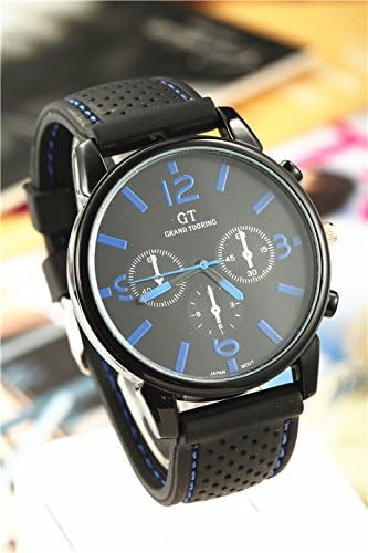 GT Furious Racing Sport Watch Military Pilot Aviator Army Style Black Silicone Faddish F1 Men's Watches