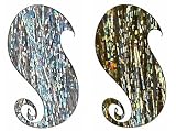 2X Bella Via Hair Glitz 24" 3D Tinsel Strands "Silver & Gold" + Instructional Dvd + Pin Tail Comb