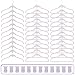 Set of 36 Cascading Hangers with 12 Clips - Lavender