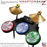 Rusted Metal Colors Skin by WraptorSkinz fits Guitar Hero 4 World Tour Drum Set for Nintendo Wii, XB