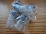 Tupperware Set of 5 Quick Shake Keychains. Deep Purple Seal
