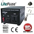 LiteFuze VT-500 500 Watt Heavy Duty Voltage Converter Transformer - Step Up/Down 110/120/220/240V -