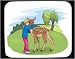 Decorated Mouse Pad with human, body, fawn, individuals, individual, persons, deer, h...