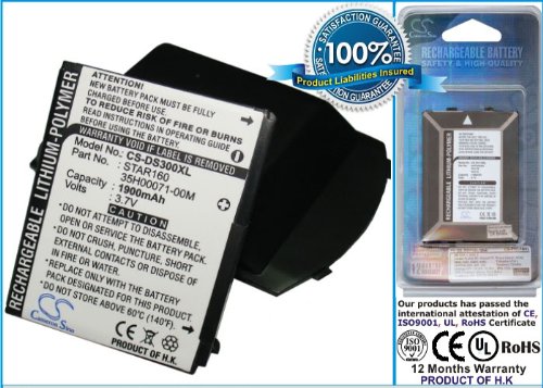  Cameron Sino 1900 mAh Battery for i-mate Smartflip; Qtek 8500; DOPOD S300, 710; Orange SPV F600; HTC Str Trk, Star trek, Star trek 100; Cingular 3125 w/Extended Back Cover