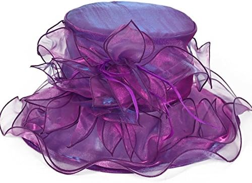 Fanny Womens Church Dress Kentucky Derby Wedding Floral Tea Party Hat 036 (Purple)