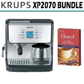 Krups XP2070 Coffee and Espresso Machine w/ Decalcifier