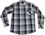 Burnside Men's Seriously Long Sleeve Plaid Woven,Grey,Medium