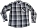 Burnside Young Men's Seriously Long Sleeve Plaid Woven,Grey,Large