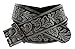 Western Floral Embossed Leather Snap on Belt Strap