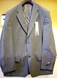 MATERIAL LONDON 2 BUTTON GREY PLAID SEERSUCKER BLAZER, 44L