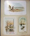 CHRISTMAS NEW YEAR CARDS c1880 VICTORIAN SCRAPBOOK