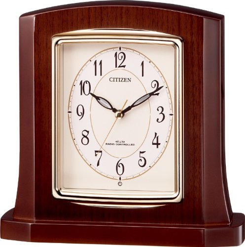 CITIZEN (シチズン) 置き時計 パルロワイエR406 電波時計 木枠 8RY406-006