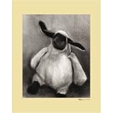 Charcoal LambYellow Border 11x14 Canvas Art Image Wrap