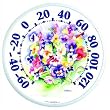 Outdoor Thermometer Wall Mounted Spring Pansy Floral