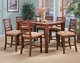 7pc. Casual Cafe Table and Bar Stools Set
