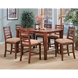 7pc. Casual Cafe Table and Bar Stools Set by Coaster Company