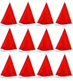 1 Dozen- Economy Santa Hats-Adult size-ONE SIZE FITS ALL, Style May Vary