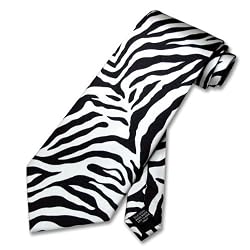 ZEBRA Animal Skin Print Neck Tie. SILK Men's NeckTie.