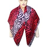 Colorful Zebra Look Handmade Semi Silk Square Scarf Women Neck Wrap (Free Shipping) scrf0019rr