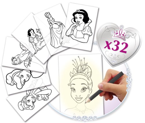 Imagen 4 de Famosa Arts & Crafts Disney proyectores Dress Your Princess - Set de dibujo con proyector (2 patrones por princesa, Cenicienta, Blancanieves y la Sirenita), color rosa