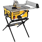 DEWALT DWE7480XA 10-Inch Compact Job Site Table Saw with Guarding System and Stand