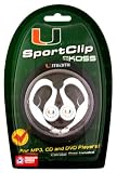 Koss 00312B University of Miami SportClip Earphones with Wind Up Storage Case for MP3, CD, DVD Players (White Case)