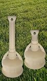 TWO Cigamate Portable Outdoor Cigar and Cigarette Receptacles 11 x 30 (Adobe Beige)