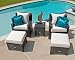 The Marchesa Collection 2-Person All Weather Wicker Patio Furniture Deep Seating Chat Set