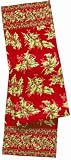 April Cornell 72 by 13-Inch Table Runner, Holly Red