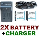 2X BATTERY+CHARGER KODAK KLIC-7004 M1033 M1093 IS V1073