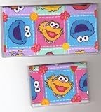  : Checkbook Cover Debit Set Made with Sesame Street Zoe Fabric