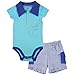 Hudson Baby Unisex Baby Cotton Bodysuit and Pant Set, Anchor, 9-12 Months