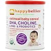 Happy Bellies Organic Baby Cereals with DHA Plus Pre and Probiotics, Oatmeal, 7-Ounce Canisters (Pack of 6)