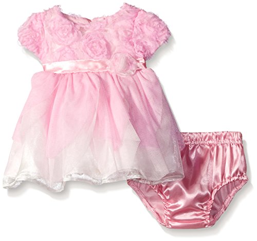 Nannette Little Girls Petal Dress, Pink, 6-9 Months