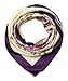 corciova Women Fashion Large Square Satin Headscarf Headdress 35 x 35 Butterfly Flower Purple Curly Headband Tie Bandana