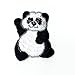 Panda Bear Waving Iron On Embroidered Applique Patch