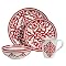 Medallion 16-pc. Dinnerware Set - Red/ White