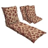 Outdoor Patio Beige/Red Floral Cushion Collection