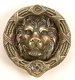 Heavy Duty Brass/Bronze Metal Antique Style LION DOOR KNOCKER
